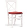 Dřevěná jídelní židle CLAYTON látka (Odstín bílá, Sedák tristan bordo 24)