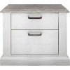Noční stolek LIMA (Varianta bor/světle hnědo-šedá)