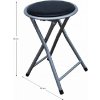 skladaci taburet cierna kov irma koty