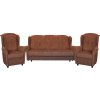 Sedací souprava Agáta MAX 3F+1+1 hnědá - Rosita 132/koo