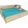 Postel MARKO (R) 90cm, s matracemi, s roštem a s úložným prostorem (Varianta dub sonoma)