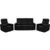Sedací souprava relaxační Salome 3+1+1 černá