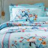 Povlečení Birdy zn. Colombine® s potiskem ptáčků, z bavlny (Velikost napínací prostěradlo 90x190 cm)