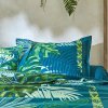 Bavlněné povlečení Cayenne zn. Colombine®, s potiskem palmových listů (Velikost napínací prostěradlo 90x190 cm)