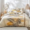 Bavlněné povlečení Cayenne zn. Colombine®, s potiskem palmových listů (Velikost napínací prostěradlo 90x190 cm)