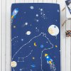 Dětské povlečení Cesta do vesmíru, bavlna (Velikost napínací prostěradlo 90x190 cm)