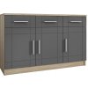 Komoda Parker 3D3S dub sonoma/grafit