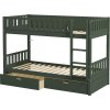 Patrová postel s úložným prostorem Viggo zelená