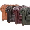 Pohovka Chesterfield Classic 2 kůže hnědá