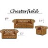 Pohovka Chesterfield Classic 2 kůže koňak