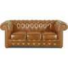 Pohovka Chesterfield Classic 3 kůže koňak