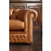Pohovka Chesterfield Lord 3 kůže koňak