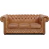 Pohovka Chesterfield Lord 3 kůže koňak