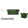 Sedací souprava Chesterfield Lord 3+1+1 kůže zelená