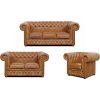 Sedací souprava Chesterfield Lord 3+2+1 kůže koňak