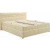 Postel KOSKA 180 cm s roštem a úložným prostorem (Varianta alkantara béžová)