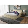 Postel KOSKA 180 cm s roštem a úložným prostorem (Varianta alkantara béžová)
