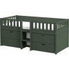 Vyvýšená postel s úložným prostorem Viggo zelená