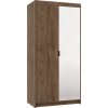 Skříň Enja 2D s jedním zrcadlem dub lefkas