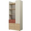 Skříň s regálem Yuva R3 béžová/dub/korál