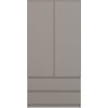 Šatní skříň Malvína 2S-90 šedá jíl
