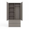 Šatní skříň Malvína 2S-90 šedá jíl