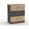 BRADOP Komoda CASPER C103 (Barevné provedení DBG - DBG-dub bordeaux/šedá grafit)