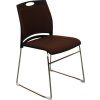 Židle plast černá, čal.šedá,kov JASON (Z613 Barva Plast černý, látka hnědá)
