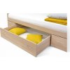 Postel RANGO (R) 90cm, s matrací, s roštem a s úložným prostorem, 16 mm lamino (Varianta bílá)