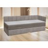 Pohovka ASENA s přistýlkou, na každodenní spaní (Varianta PW11 světle šedá, Orientace levá)