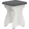 Taburet T-1 (Barva antracit, Materiál koženka - bílá)
