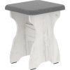 Taburet T-1 (Barva antracit, Materiál koženka - bílá)