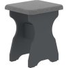 Taburet T-1 (Barva antracit, Materiál koženka - bílá)
