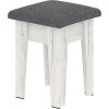 Taburet T-4 (Barva antracit, Materiál koženka - bílá)