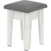 Taburet T-4 (Barva antracit, Materiál koženka - bílá)