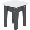 Taburet T-4 (Barva antracit, Materiál koženka - bílá)