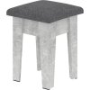 Taburet T-4 (Barva antracit, Materiál koženka - bílá)