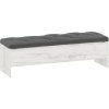 Truhla s úložným prostorem a polstrováním "MONIKA" (Barva antracit + bílá, Materiál koženka - bílá (premium))