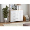 Komoda K-4+1 MDF (Barva bílá)