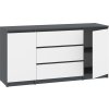 Komoda-3+2 "NEW SYSTEM" (Barva antracit + bílá)