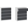 Komoda-4 "NEW SYSTEM" (Barva antracit + bílá)