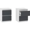 Noční stolek II "NEW SYSTEM" (Barva antracit + bílá)