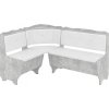 Rohová lavice FARAON (Barva antracit, Materiál koženka - bílá)