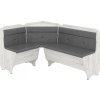 Rohová lavice KARDINAL (Barva antracit, Materiál koženka - bílá)