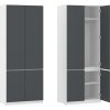 Šatní skříň "NEW SYSTEM" (Barva antracit + bílá)
