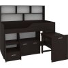 Patrová postel NAVIGATOR, 80 x 190 cm, s psacím stolem a regály (Barva antracit)