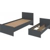 Postel DRIM, 90 x 200 cm (Barva antracit)