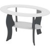 Konferenční stolek MAGNOLIA MDF (Barva antracit + bílá)