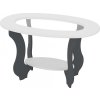 Konferenční stolek ZASMIN MDF (Barva antracit + bílá)
