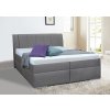 Postel BIBIANA 2 180cm, s roštem a s úložným prostorem (Varianta ekokůže šedá/bílá)